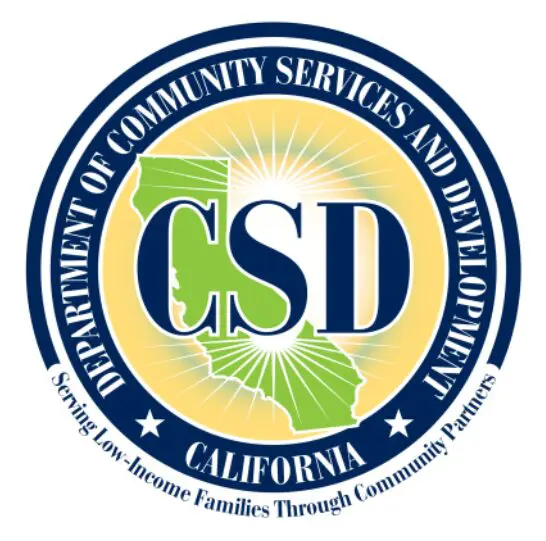 A logo of the california department of community services and development.
