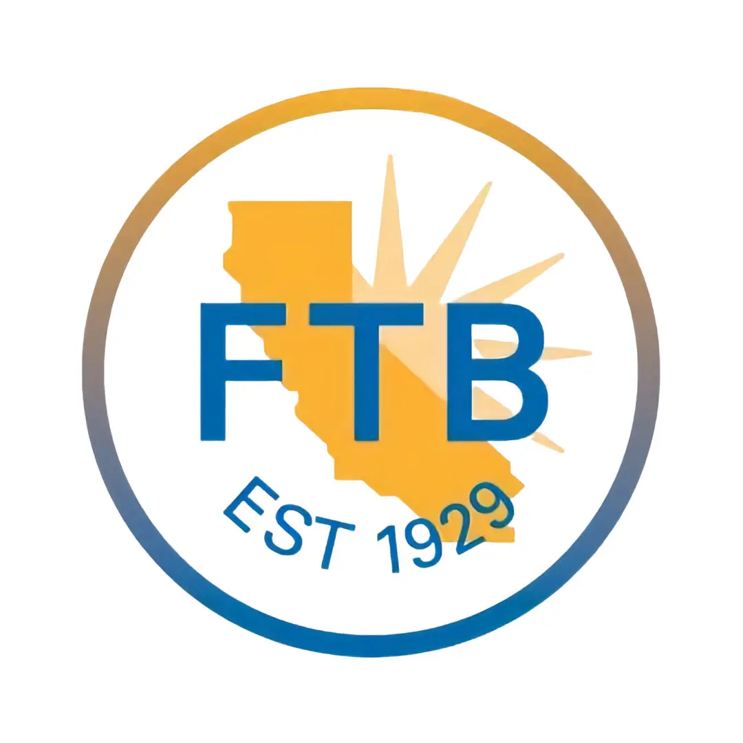 A logo of the state of california with the words " ftb est 1 9 2 9 ".