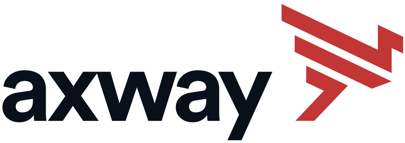A black and white logo of the company way.